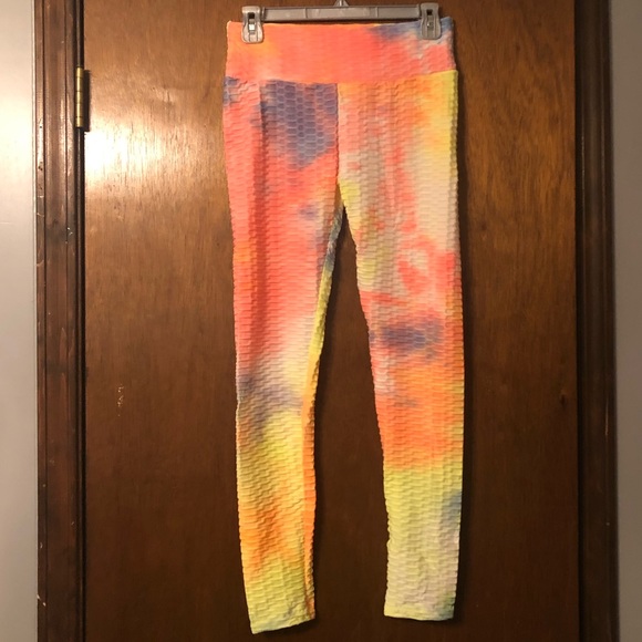 TikTok Leggings-3 pair Black, Mauve, Tie-Dye - Picture 15 of 16